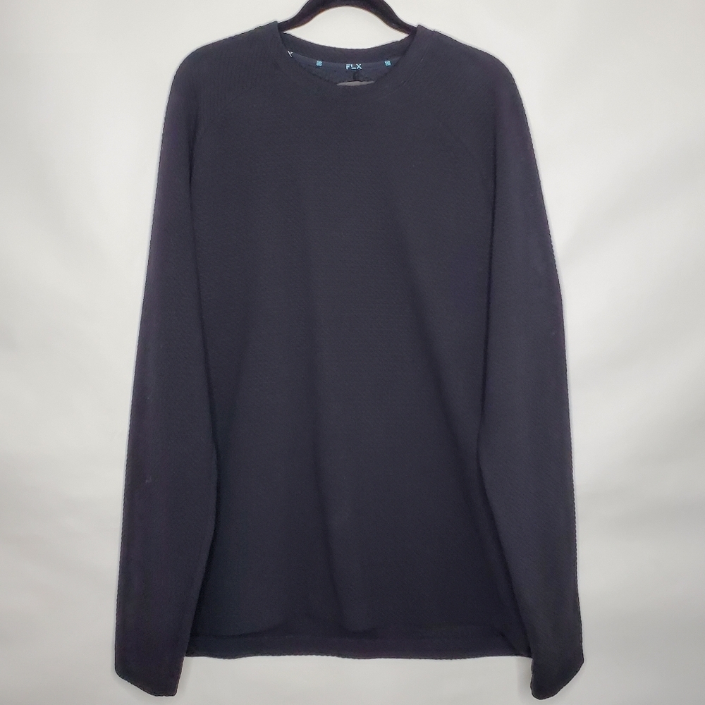 FLX Urban Commuter Waffle Texture Sweatshirt XLT Pullover Sweater Zip Pocket